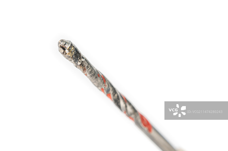 电钻上用坏的麻花钻头，金刚钻头图片素材