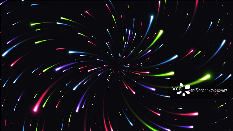 霓虹径向线条漩涡背景图片素材
