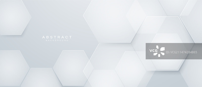 现代抽象白色六边形背景图片素材