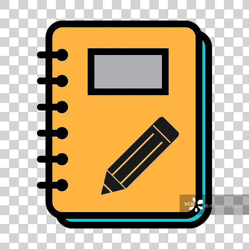 螺旋笔记本图标纸张空白页符号便笺图片素材