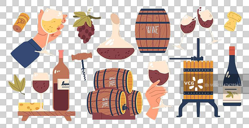 优雅酒具套装配精致醒酒器图片素材