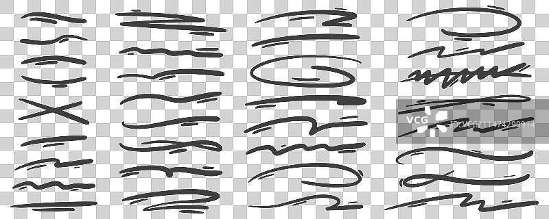 钢笔删除线划掉标记涂鸦图片素材