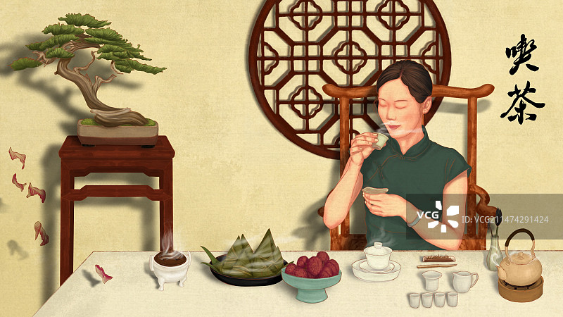 《喫茶》| 节日插画 |图片素材