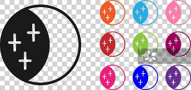 白色背景上的太阳黑子图标图片素材