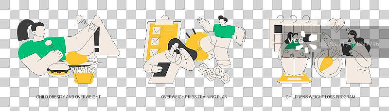 儿童饮食失调抽象概念图片素材