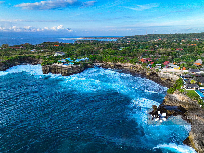 航拍下的巴厘岛南梦岛图片素材