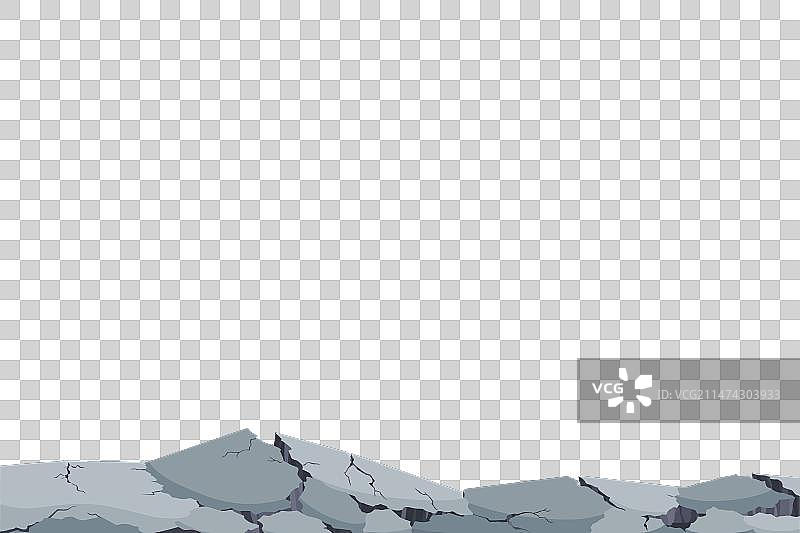 地震破坏导致地面开裂自然景观图片素材