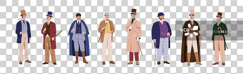 复古绅士时尚套装图片素材