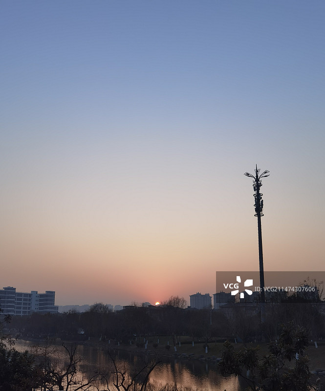 日落西山图片素材