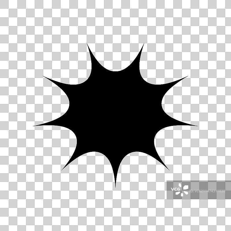 漫画星爆爆炸轮廓元素图片素材