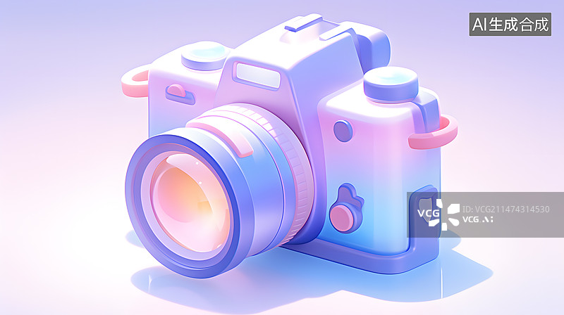【AI数字艺术】3D立体相机图片素材
