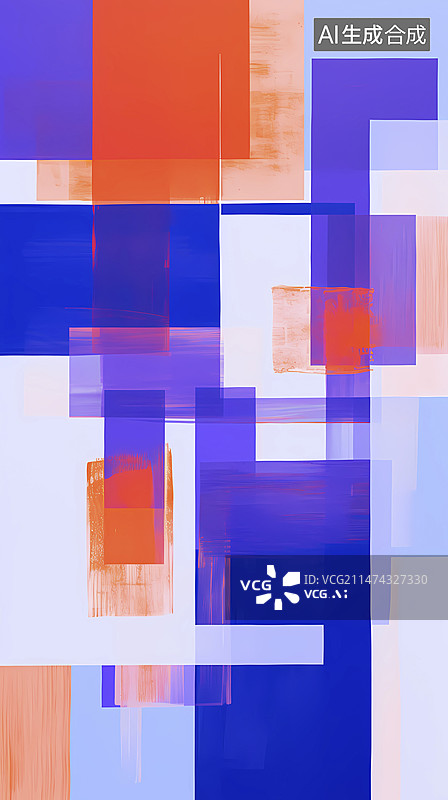 【AI数字艺术】数码紫橘色艺术感抽象图形海报背景图片素材