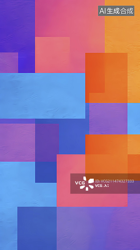 【AI数字艺术】数码紫橘色艺术感抽象图形海报背景图片素材