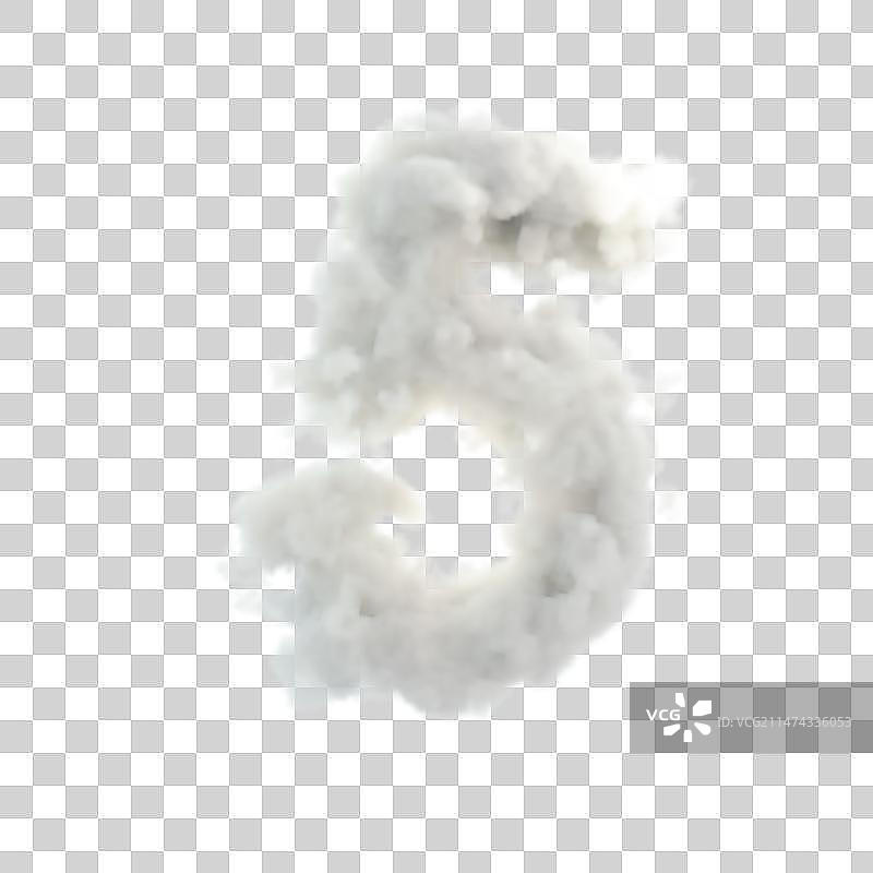 3D立体天空云朵数字免抠透明底素材图片素材