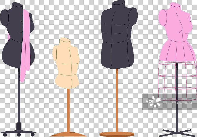 不同人体模型套装图片素材