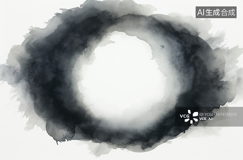 【AI数字艺术】正上方白色背景下的烟雾照片图片素材