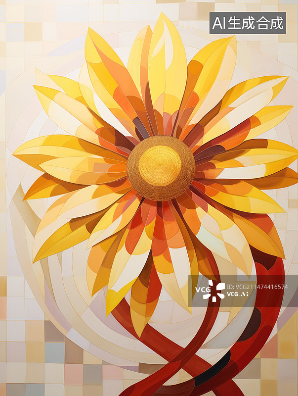 【AI数字艺术】黄色的雏菊图片素材