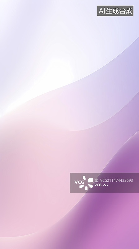 【AI数字艺术】数码粉紫白色渐变曲线抽象图形海报背景图片素材