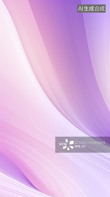【AI数字艺术】数码粉紫白色渐变曲线抽象图形海报背景图片素材
