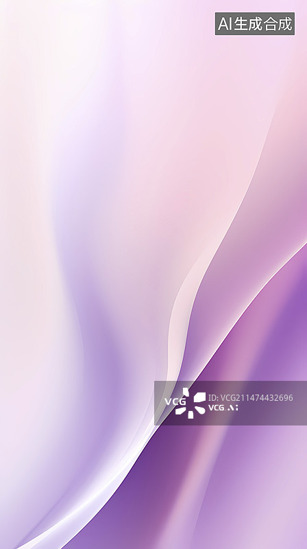【AI数字艺术】数码粉紫白色渐变曲线抽象图形海报背景图片素材