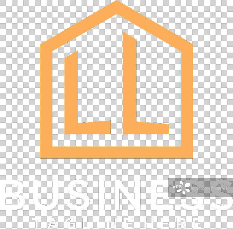 LL首字母抽象房屋造型标志图片素材