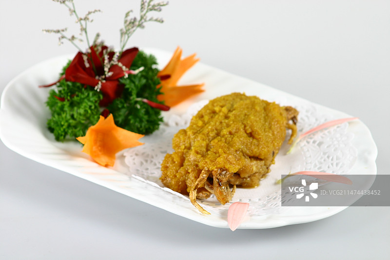 咸蛋黄焗螃蟹图片素材