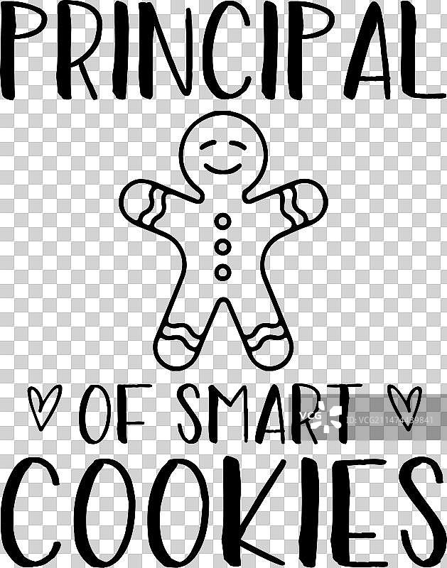 圣诞节智能饼干校长SVG剪贴画图片素材