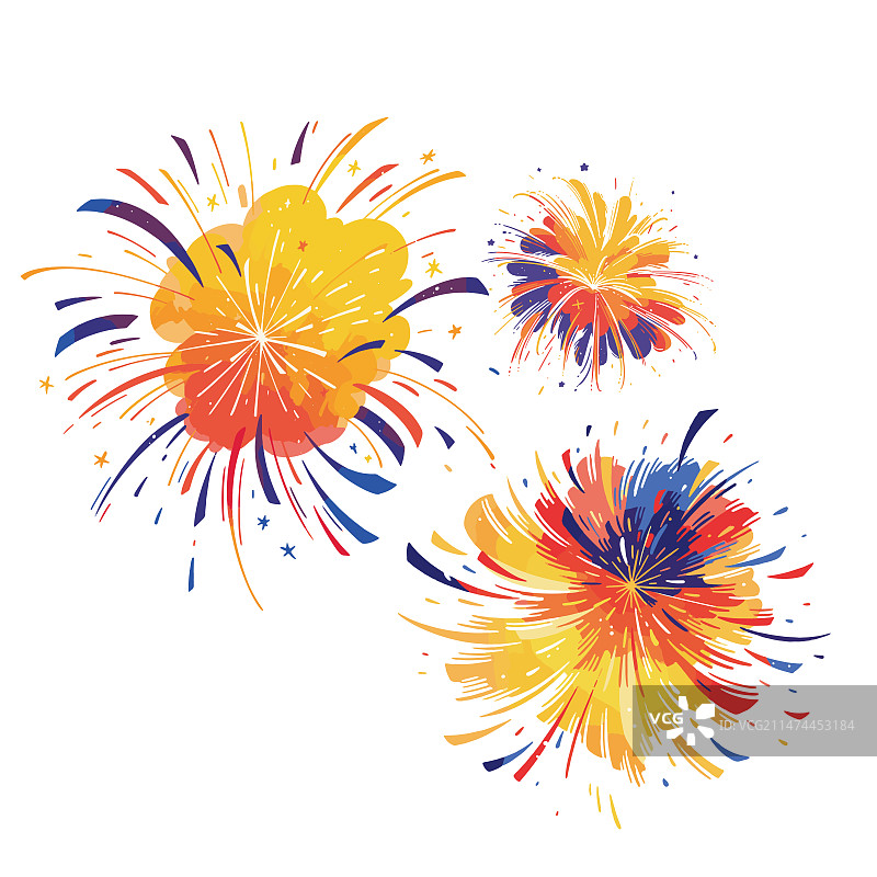 新年烟花插画图片素材