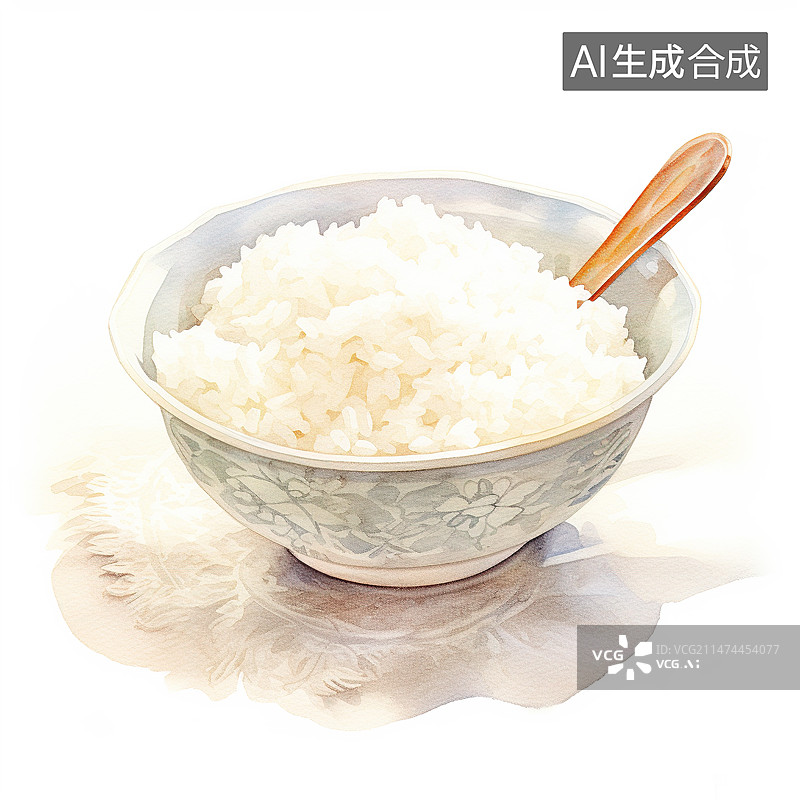 【AI数字艺术】一碗美味的大米饭图片素材