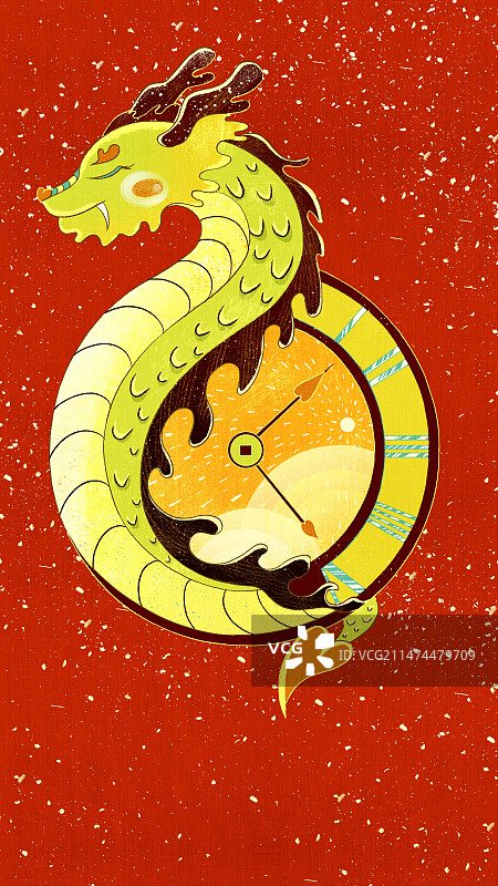 龙年新春插画图片素材