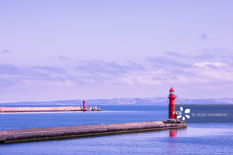 日本北海道最北端稚内灯塔图片素材