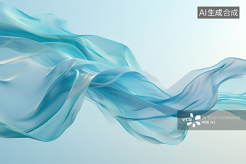 【AI数字艺术】蓝色背景下蓝色织物的特写镜头图片素材