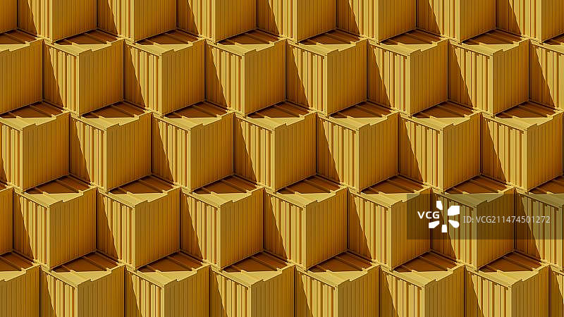 工业集装箱物流运输3D渲染图片素材