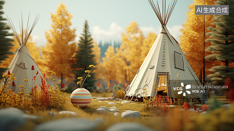 【AI数字艺术】教堂里的圣诞装饰品图片素材