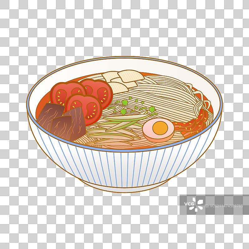 冷面矢量插画元素图片素材