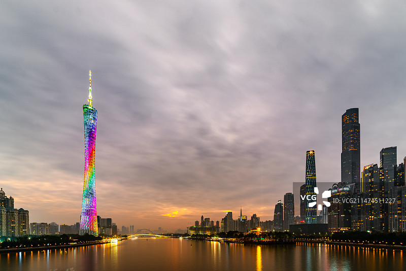 广州城市风光冷空气来临多风光云图图片素材