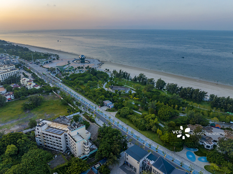 广西北海银滩清晨图片素材