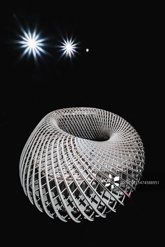 北京凤凰中心建筑黑白风格模型照图片素材