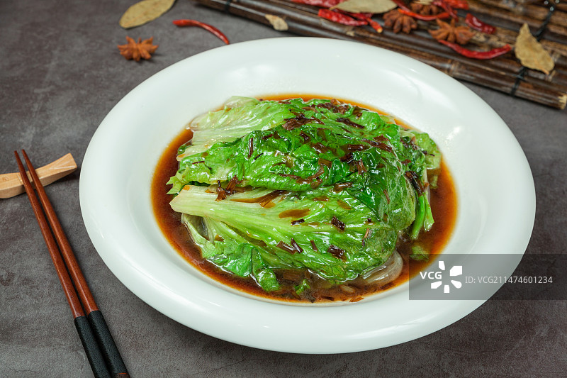 白灼生菜图片素材