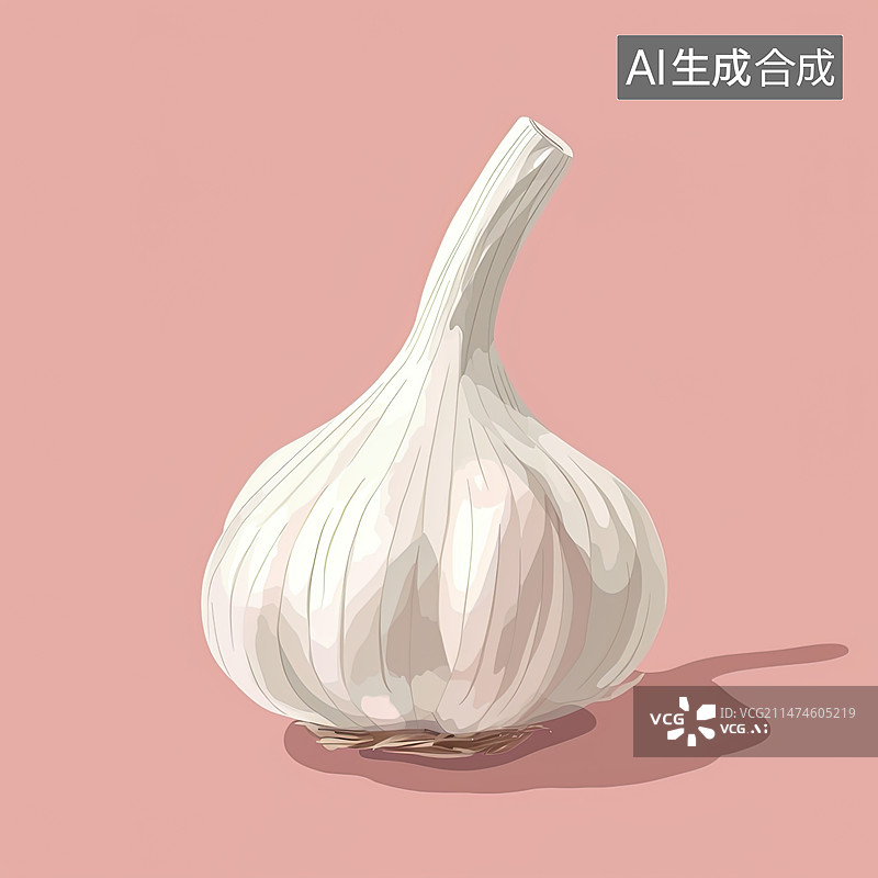 【AI数字艺术】大蒜 腊八蒜 插画图片素材