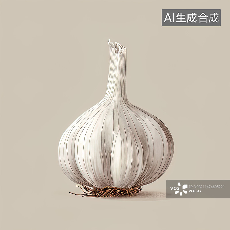 【AI数字艺术】大蒜 腊八蒜 插画图片素材