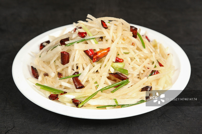 小炒萝卜条图片素材