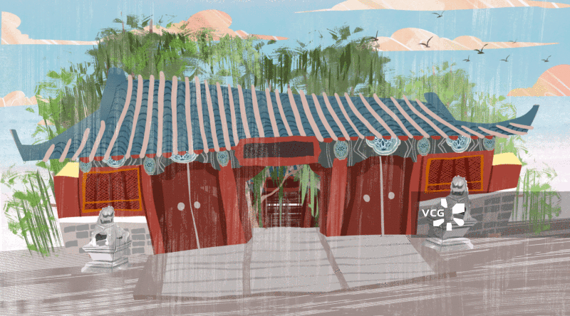 北京大学插画GIF动图图片素材