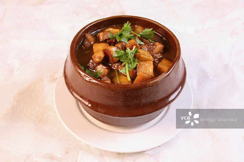 坛焖酱肉图片素材