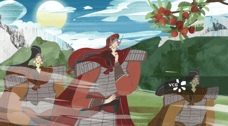 成语典故-望梅止渴插画GIF动图图片素材