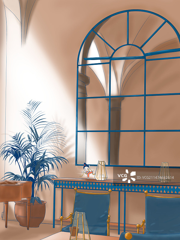 小人国的午后时光图片素材