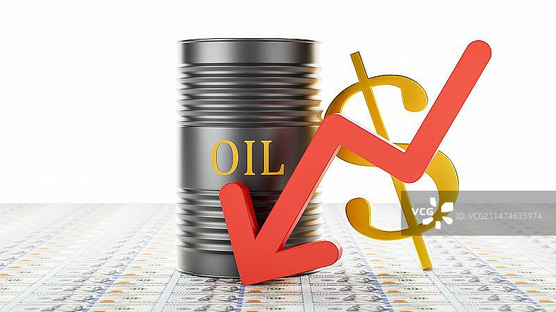 石油桶和美元图片素材
