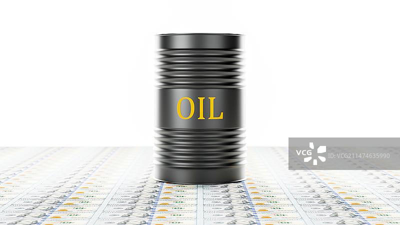 石油桶和美元图片素材