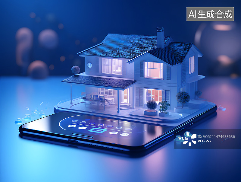 【AI数字艺术】智能家居概念图图片素材
