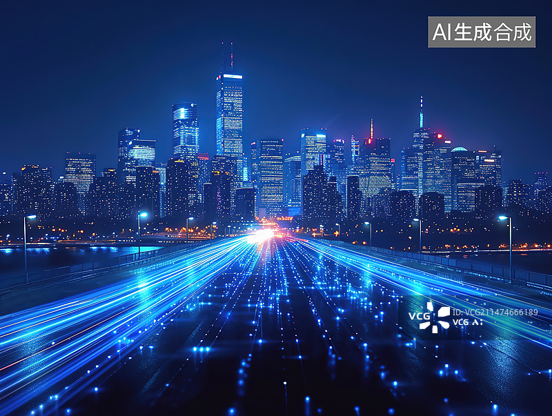 【AI数字艺术】城市建筑道路图片素材